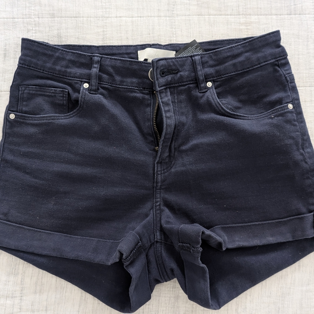 Women's Black Denim Shorts